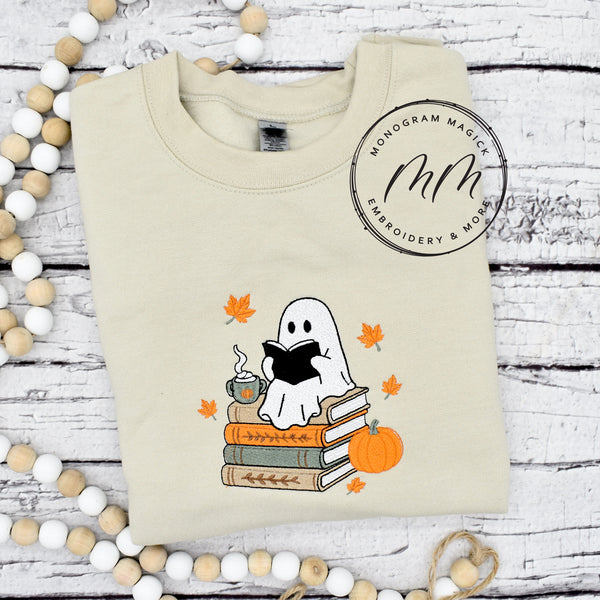 Ghost on Books Sweatshirt