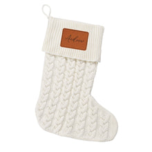 Load image into Gallery viewer, Personalized Knit Stocking - Camel Patch