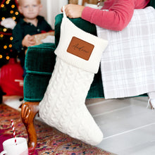 Load image into Gallery viewer, Personalized Knit Stocking - Camel Patch