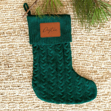 Load image into Gallery viewer, Personalized Knit Stocking - Camel Patch