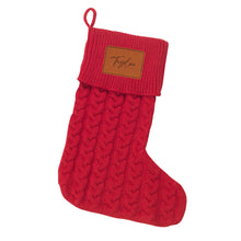 Load image into Gallery viewer, Personalized Knit Stocking - Camel Patch