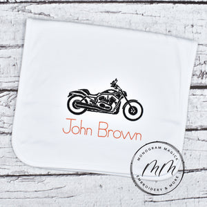 Motorcycle Bib & Burp Set