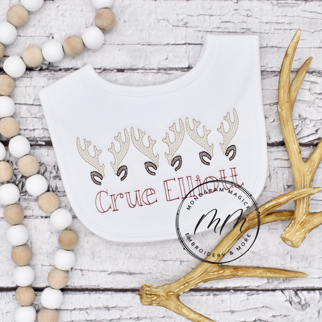 Antler Trio Bib & Burp Set