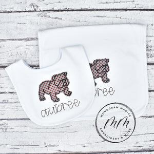 Bulldog Bib & Burp Set