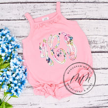 Load image into Gallery viewer, Monogrammed Ruffle Baby Bubble