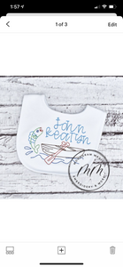 Fishing Boat Bib & Burp Set