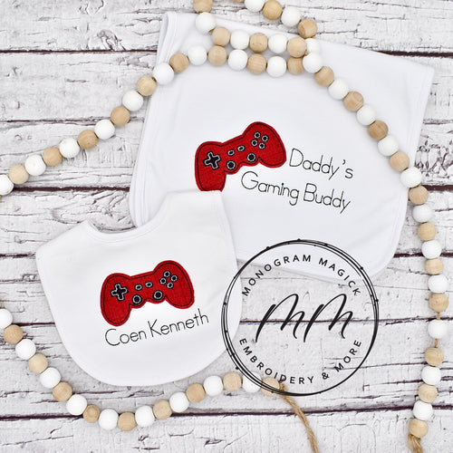 Gaming Bib & Burp Set