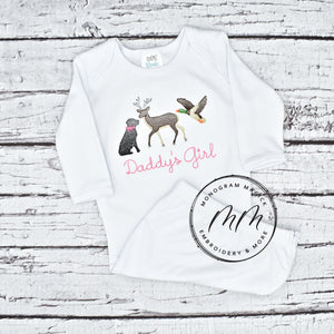 Lab with Bow, Duck, and Deer Baby Set