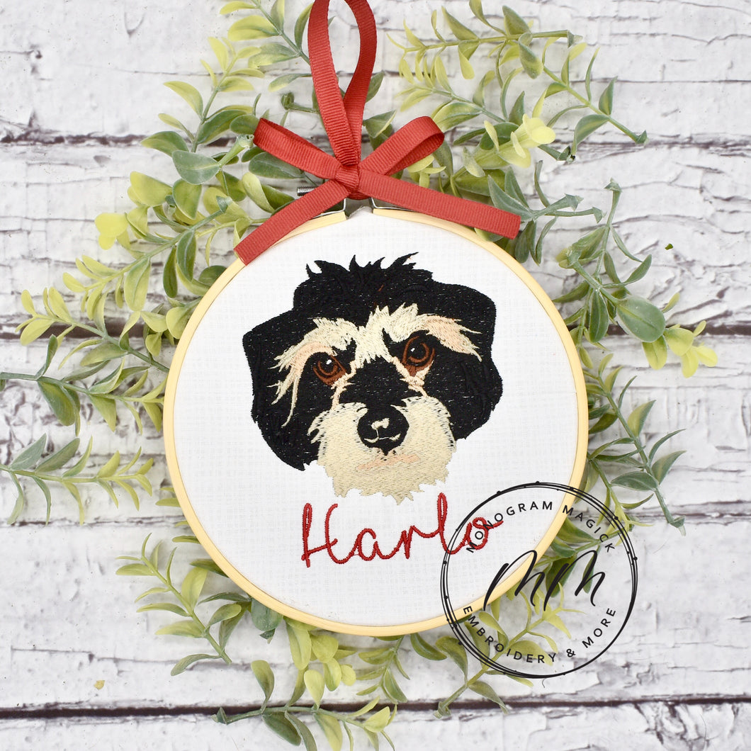 Custom Dog Portrait Ornament