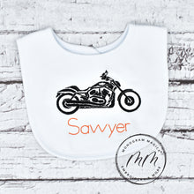 Load image into Gallery viewer, Motorcycle Bib &amp; Burp Set