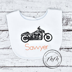 Motorcycle Bib & Burp Set