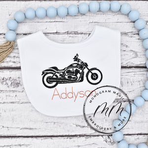 Motorcycle Bib & Burp Set