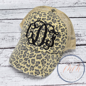 Distressed Leopard Hat