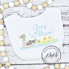 Load image into Gallery viewer, Mallard with Babies Bib &amp; Burp Set