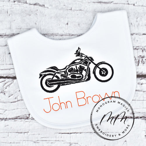 Motorcycle Bib & Burp Set