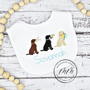 Lab Trio Bib & Burp Set