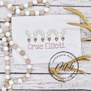 Antler Trio Bib & Burp Set