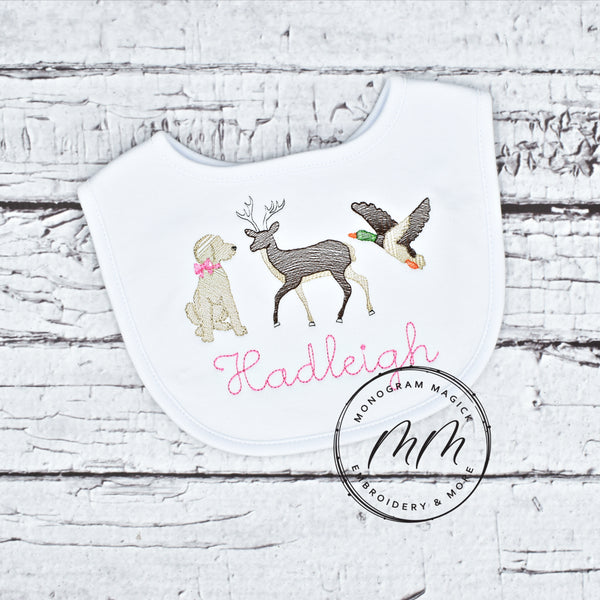 Doodle with Bow, Duck, and Deer Baby Set