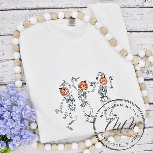 Dancing Jack O' Lantern Skeletons Sweatshirt