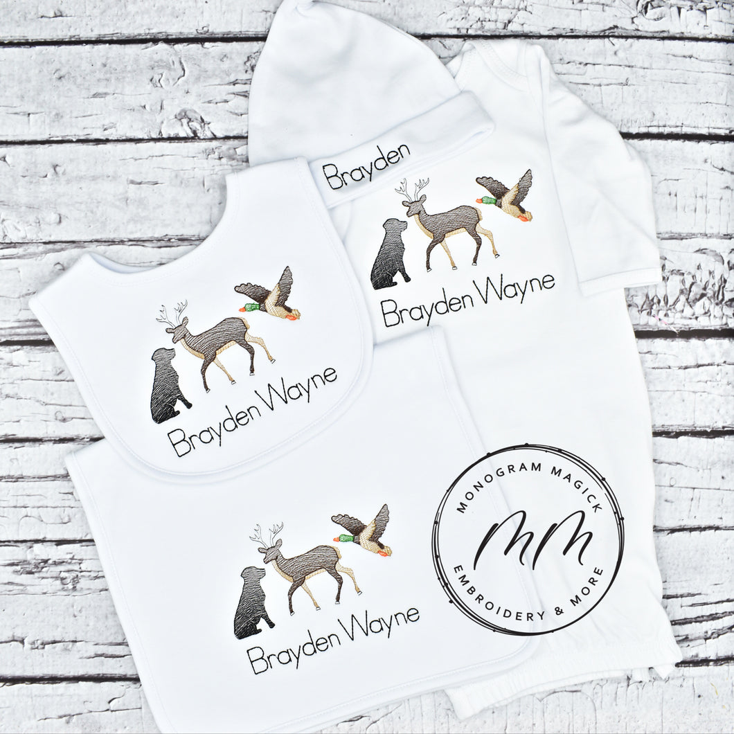 Lab, Duck, and Deer Baby Set